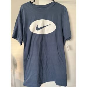 NWT Nike Men’s Swish Logo Blue Tee Shirt Large